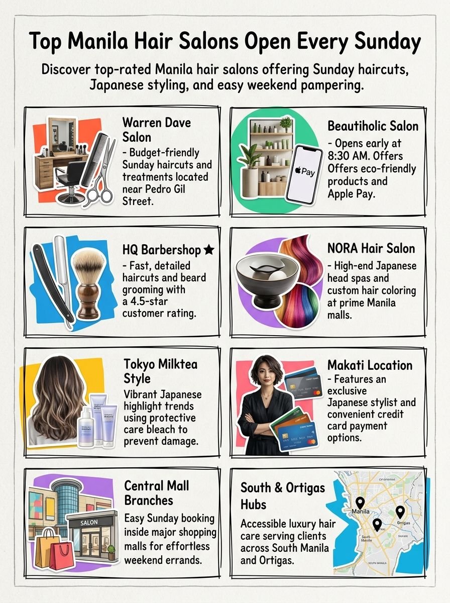 Hair Salons Open on Sundays in Manila